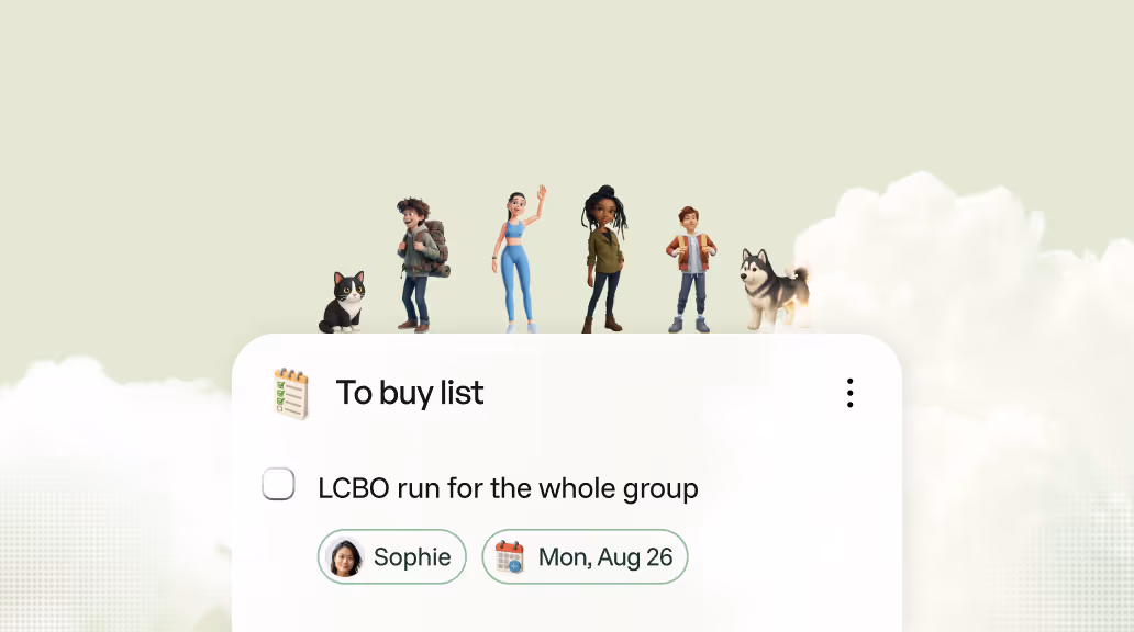 An image of the how the Spring app product looks showing expenses and group spends