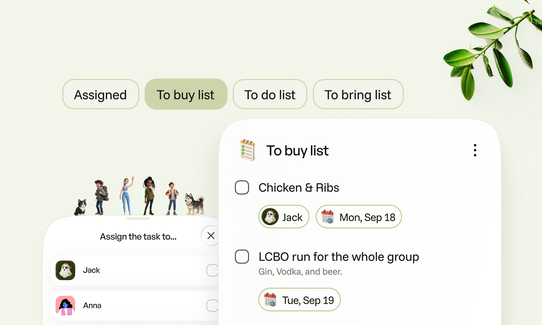 An image of the how the Spring app product looks showing expenses and group spends
